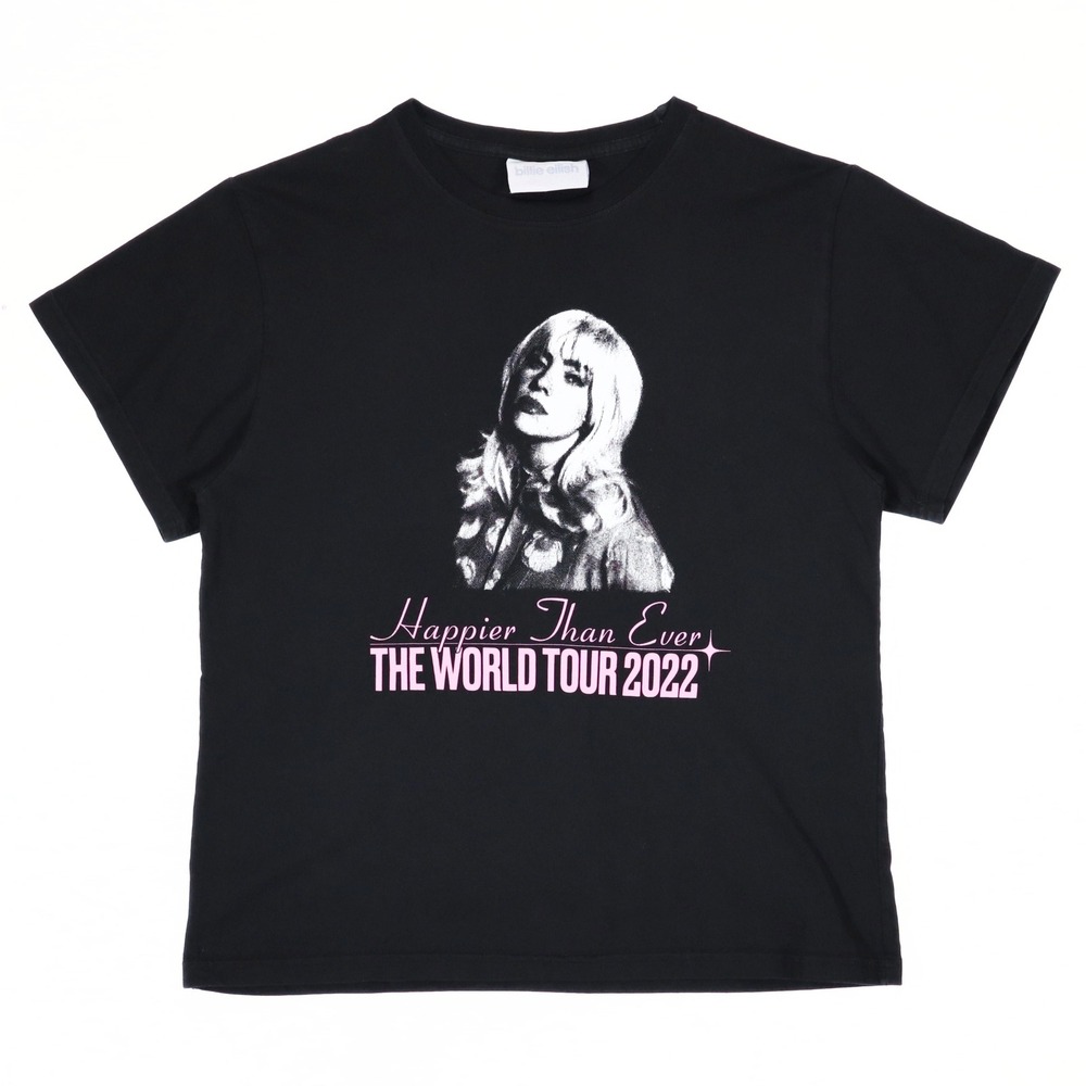 Billie Eilish Happier Than Ever Graphic Concert T-Shirt 2022 Medium Black